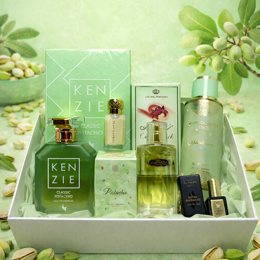 Collection Pistachio – L’Élégance Gourmande des Parfums Orientaux