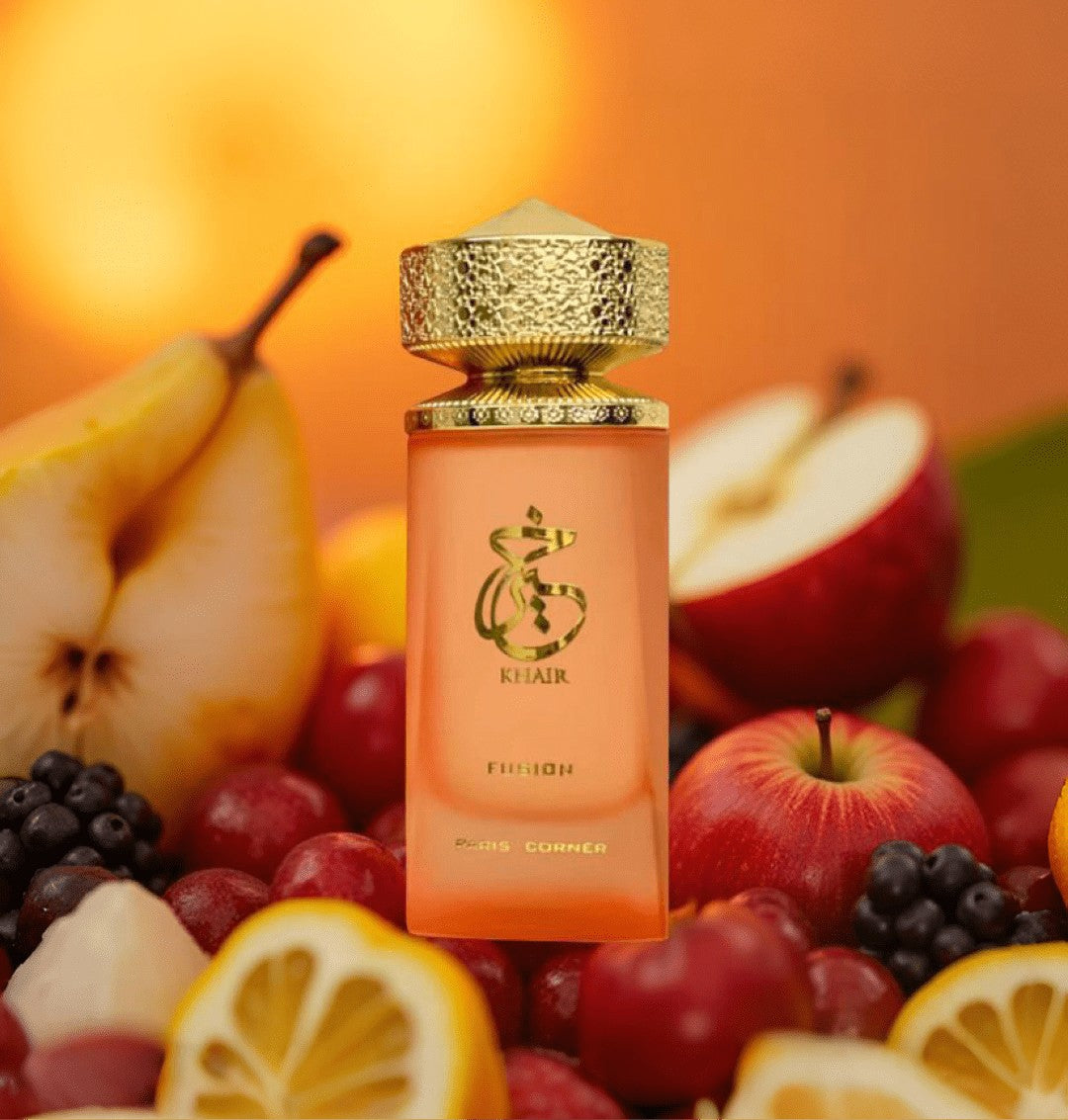 Flacon de parfum Khair Fusion 100ml de Paris Corner – fragrance fruitée et florale élégante pour femme et homme
