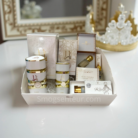 Box Yara Blanc – Coffret Parfumé Musc & Parfums de Dubaï | Smogsenteur