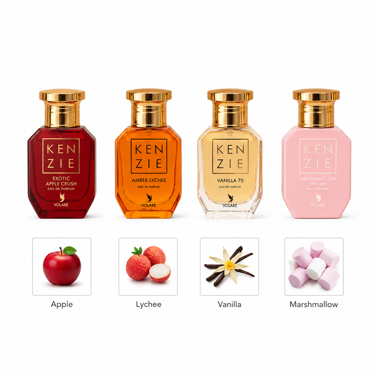 Coffret Discovery Set Kenzie – Volaré | 4 Parfums Eau de Parfum 25 ml