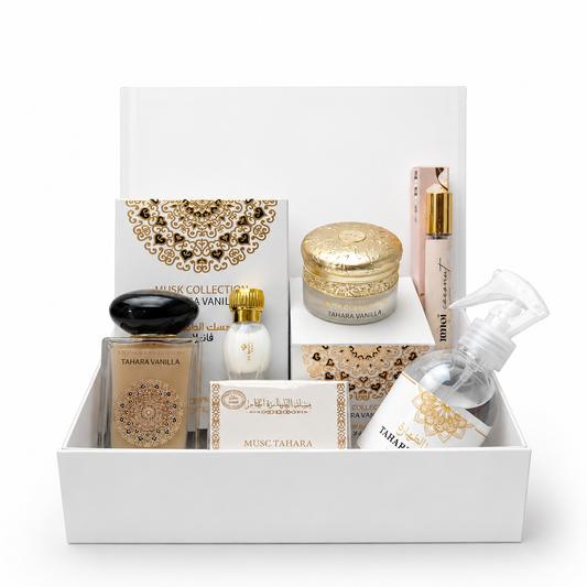 Box musc tahara vanilla – routine parfumée complète femme smogsenteur 