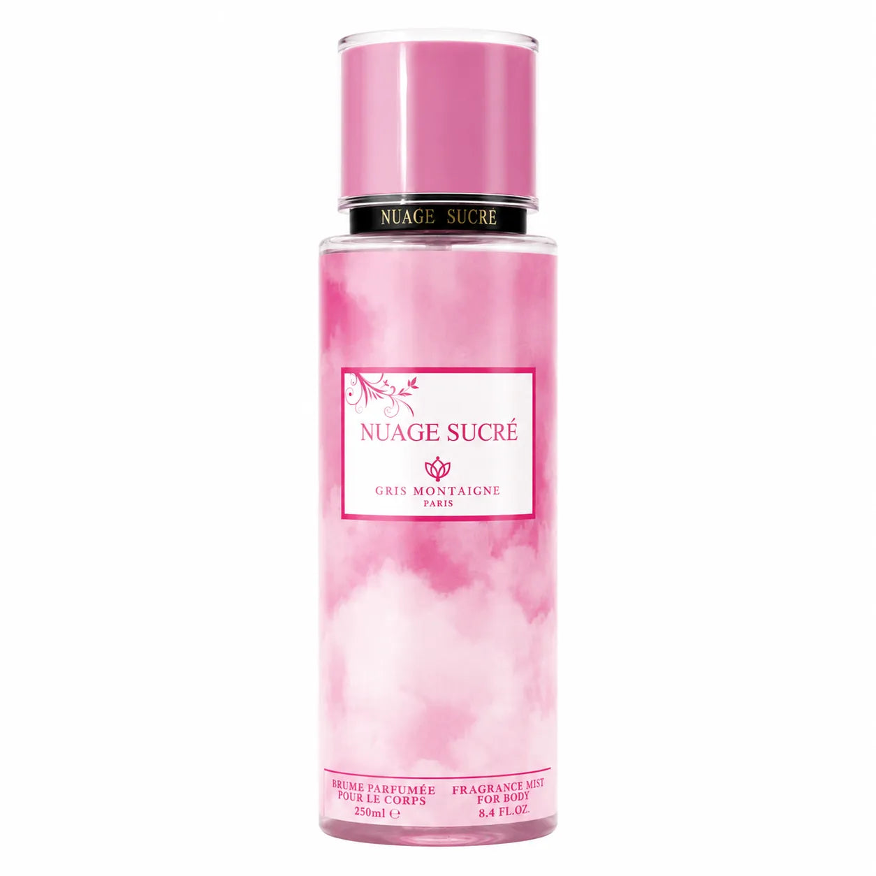 Brume parfumée Nuage Sucré 250ml – Flacon rose Gris Montaigne Paris | Smogsenteur