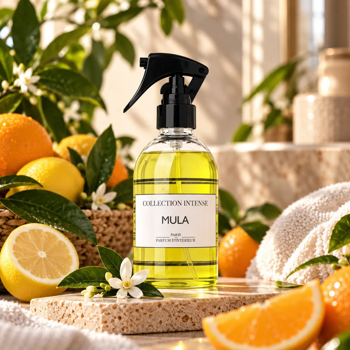 Spray textile Mula 250 ml Collection Intense aux notes d’agrumes